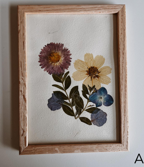 Pressed Flowers Wall Art 5x7