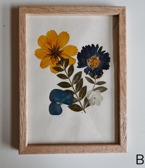 Pressed Flowers Wall Art 5x7