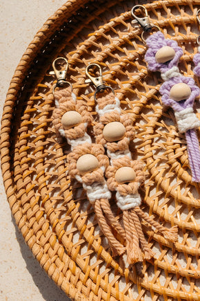 Flora Macrame Keychain