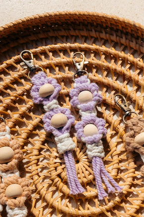 Flora Macrame Keychain