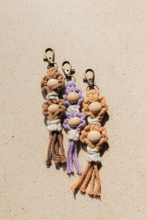 Flora Macrame Keychain