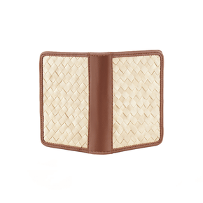 Cove Rattan & Leather Passport Cover PREORDER