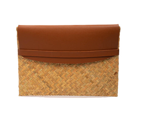 Cove Rattan & Leather Document Sleeve PREORDER