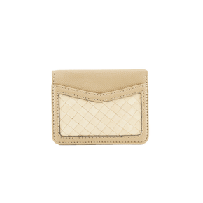 Cove Rattan & Leather Compact Wallet PREORDER