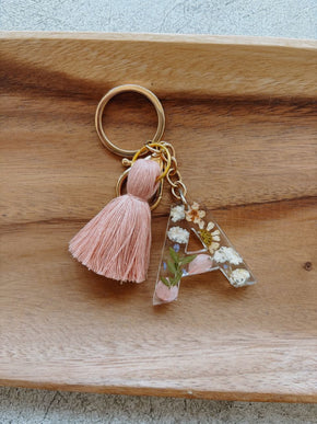 Wildflower Letter Keychain