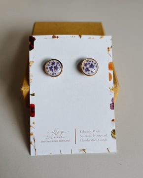 Wildflower Gold Stud Earrings