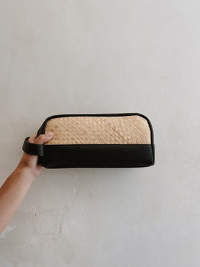 Cove Rattan & Leather Toiletry Bag PREORDER