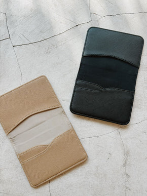 Cove Rattan & Leather Compact Wallet PREORDER